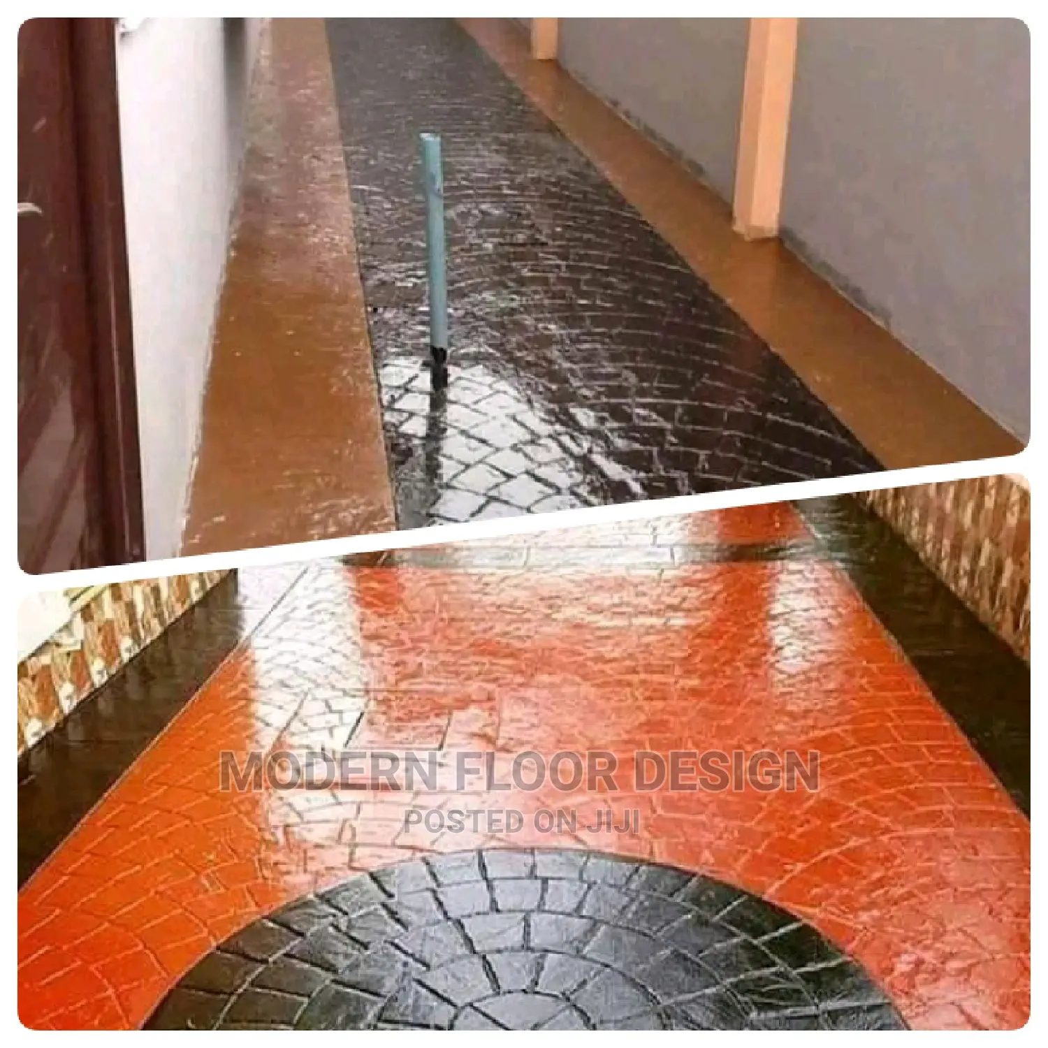 Mostly Masonry Modern Stamps Floor