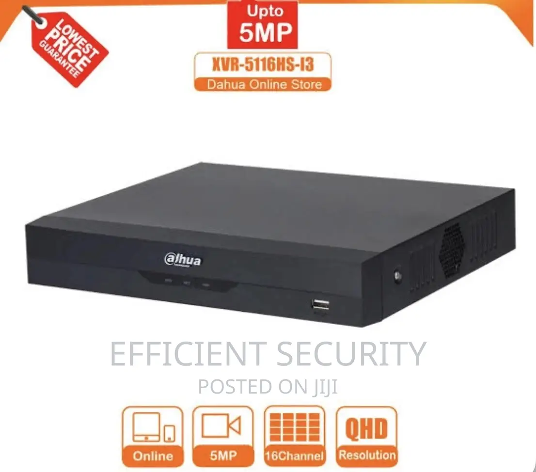 16 Channels XVR DVR Dahua Xvr5116hs-I3-Dahua Upto 5mp