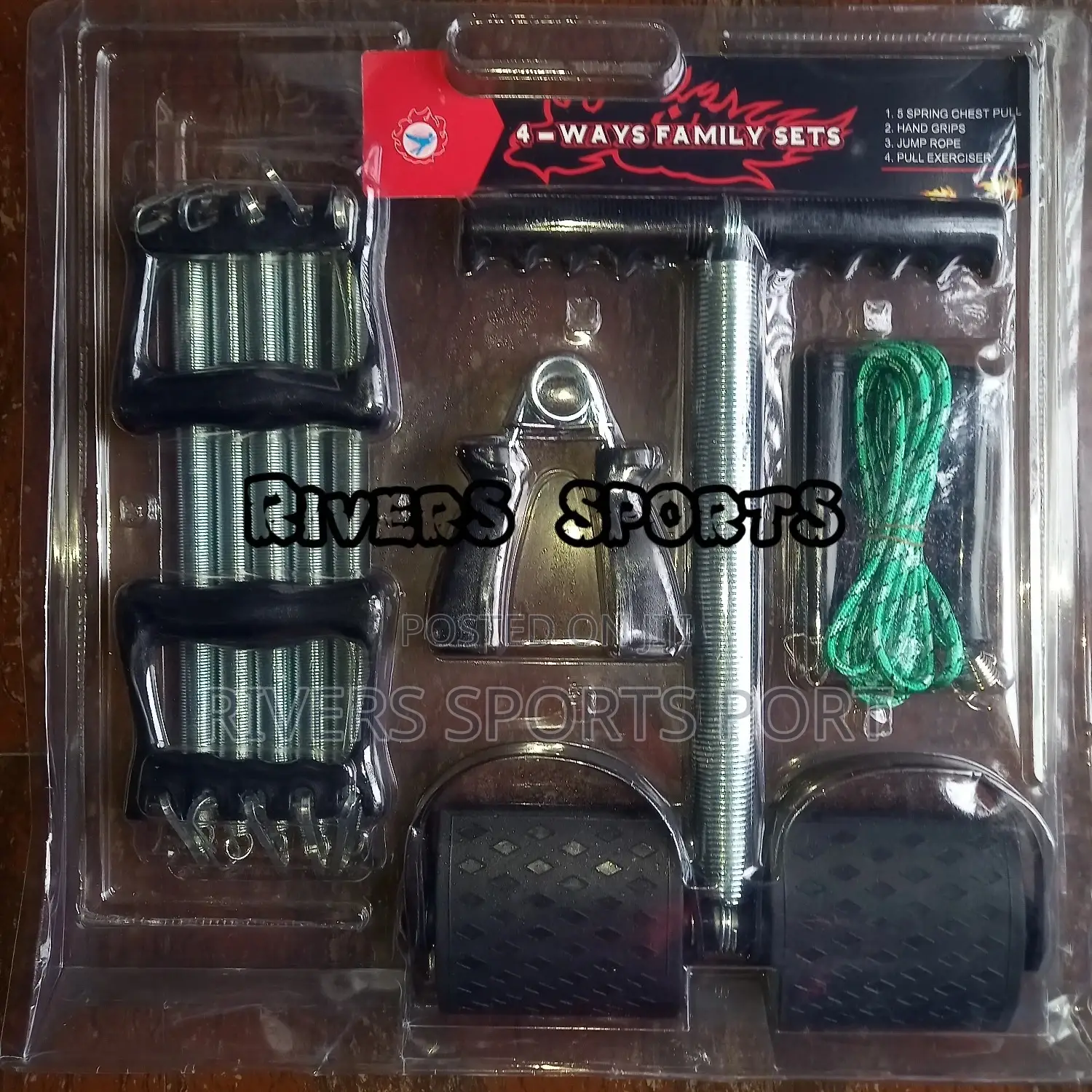4in1 Set Tummy Trimmer, Chest Pull, Skipping Rope, Hand Grip