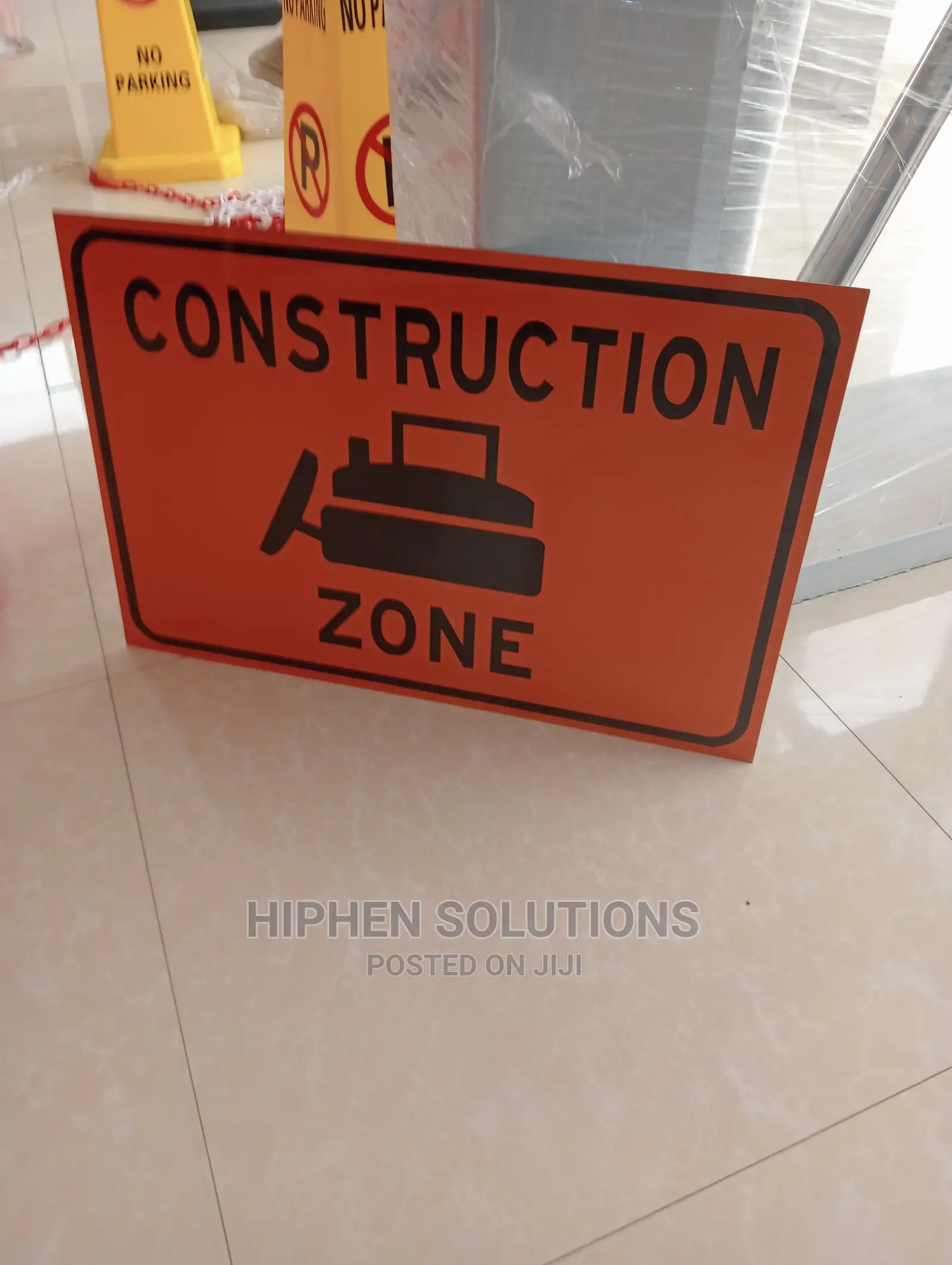 Warning Sign - Construction Zone 450 X 600mm