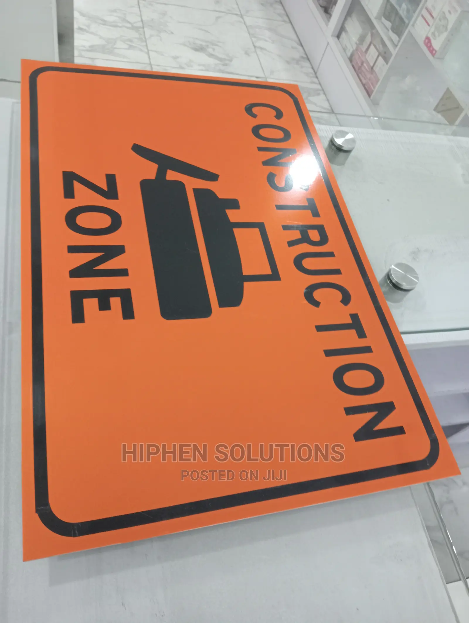 Construction Zone Sign Aluminum