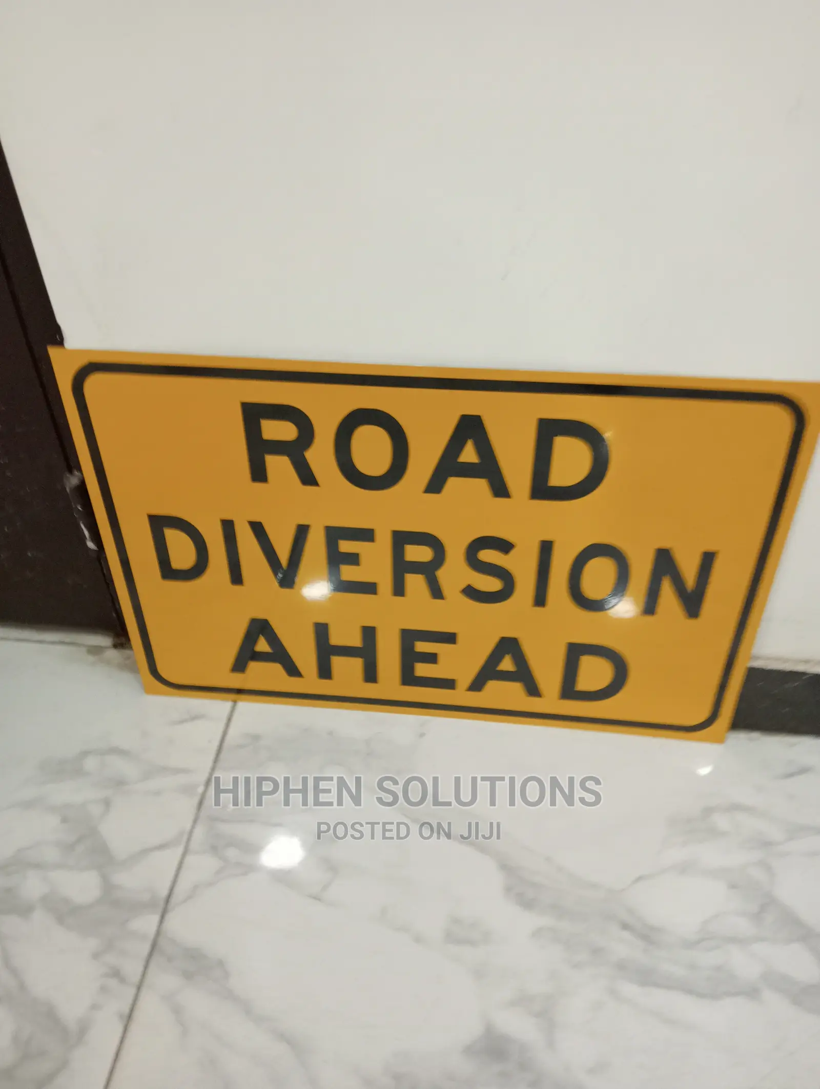 Portable Divided Highway Ahead Warning