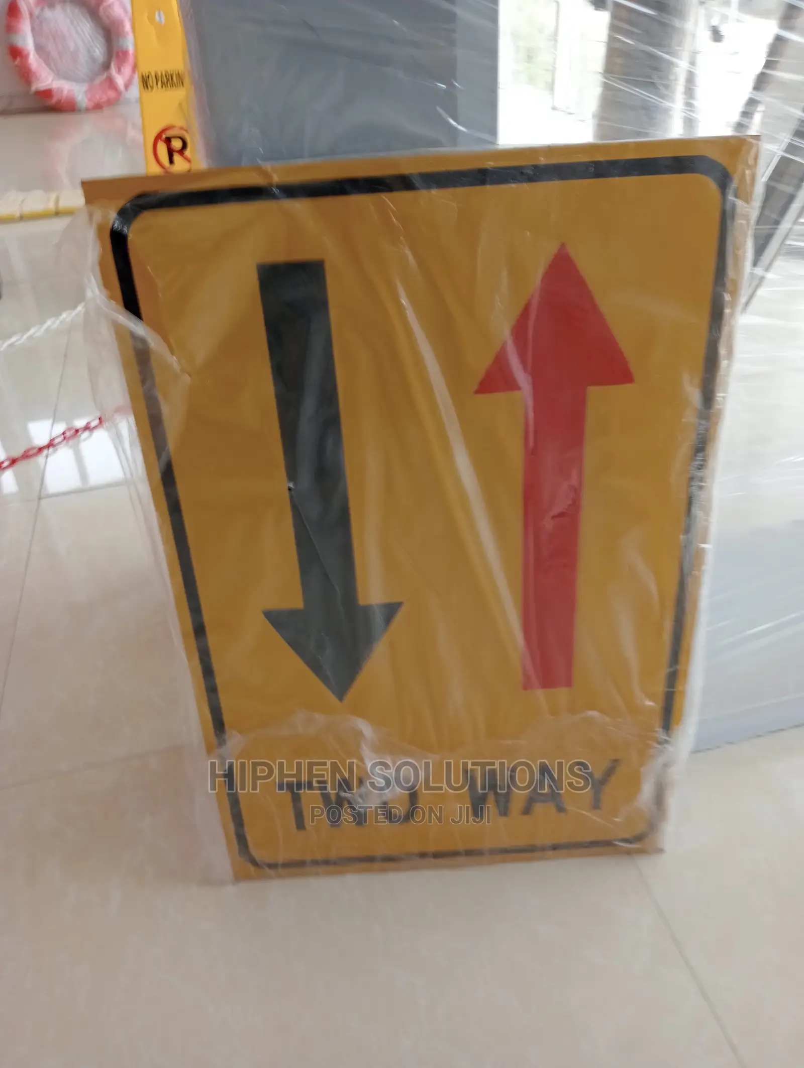 Two Way Road Traffic Sign Warning Sign