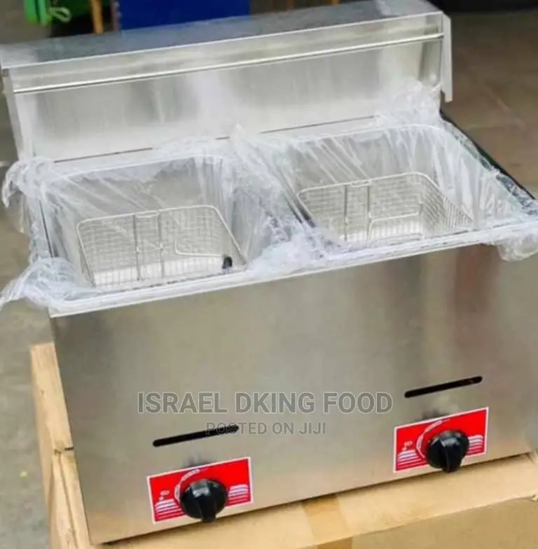 Foreign Double Basket Table Top Gas Deep Fryer
