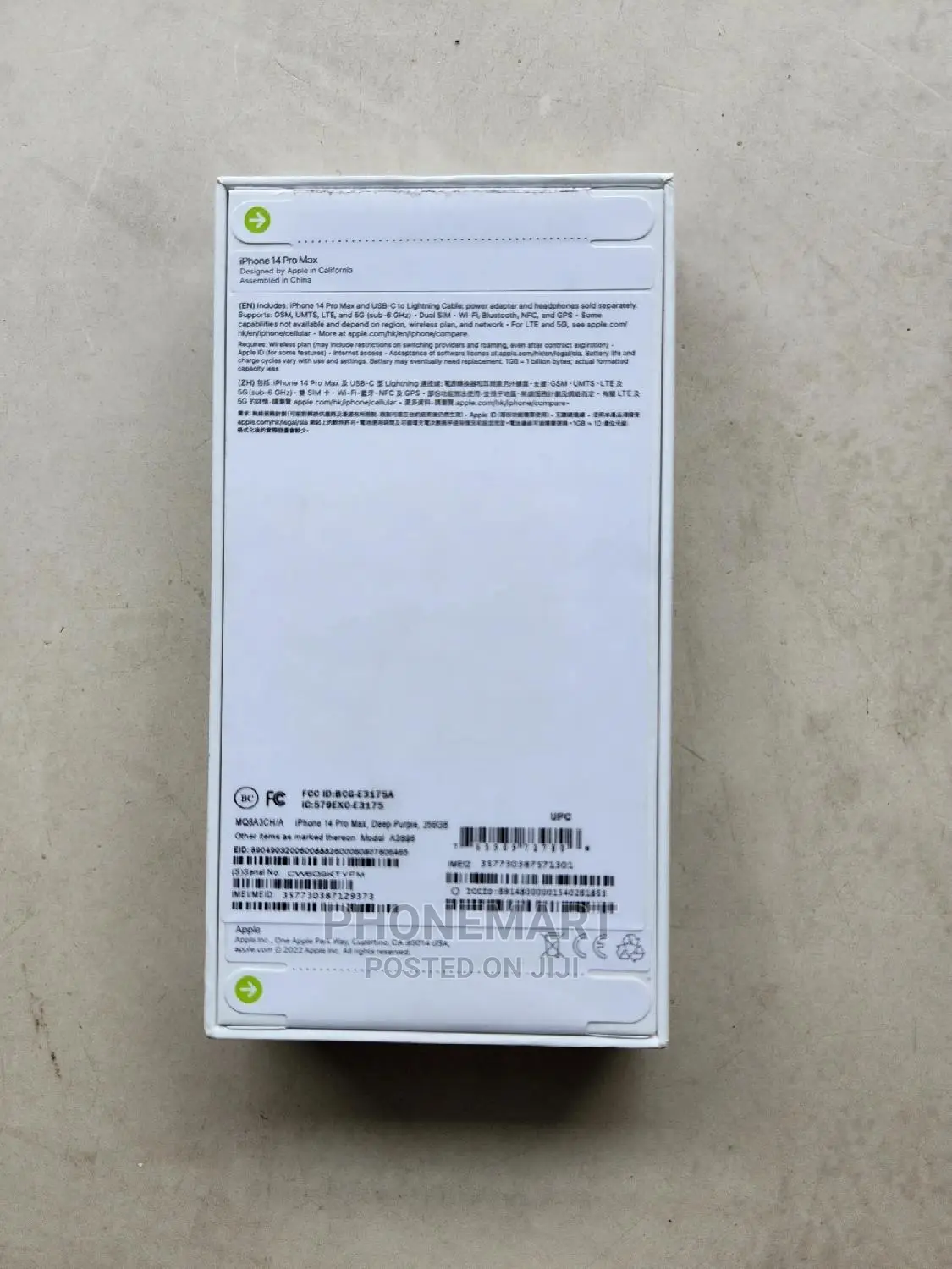 New Apple iPhone 14 Pro Max 256 GB Purple