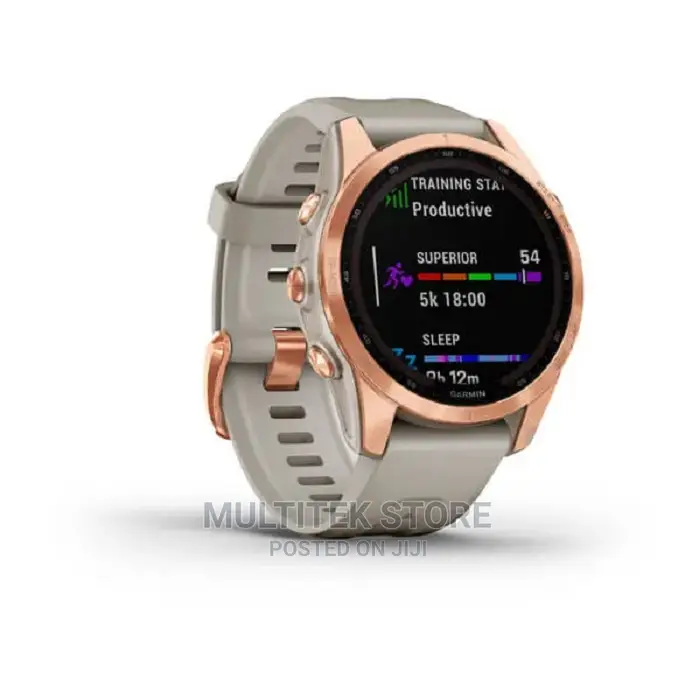 Garmin Fenix 7S, Solar Edition - Rose Gold With Light Sand B