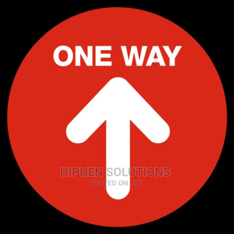 One Way Vertical Left Arrow Road Sign