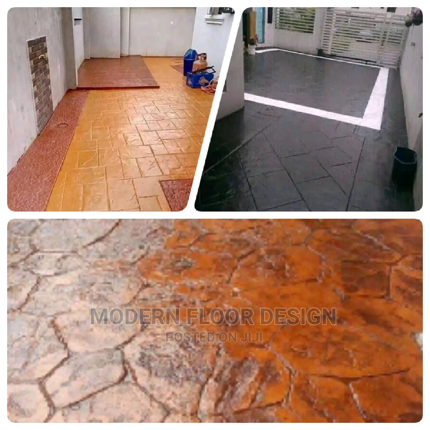 Ebony Modern Stamps Floor