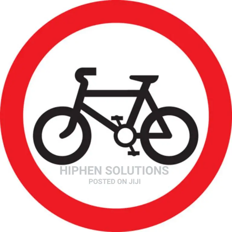 No Cycling Sign For Car Parks
