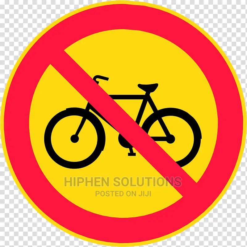 No Cycling Traffic Sign For Warning