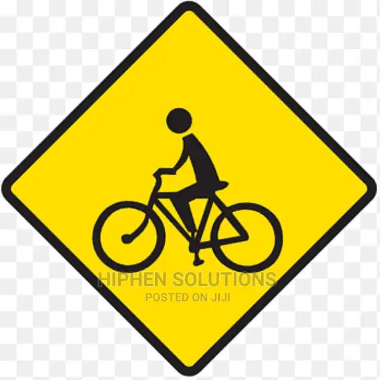 No Cycling Sign For Road