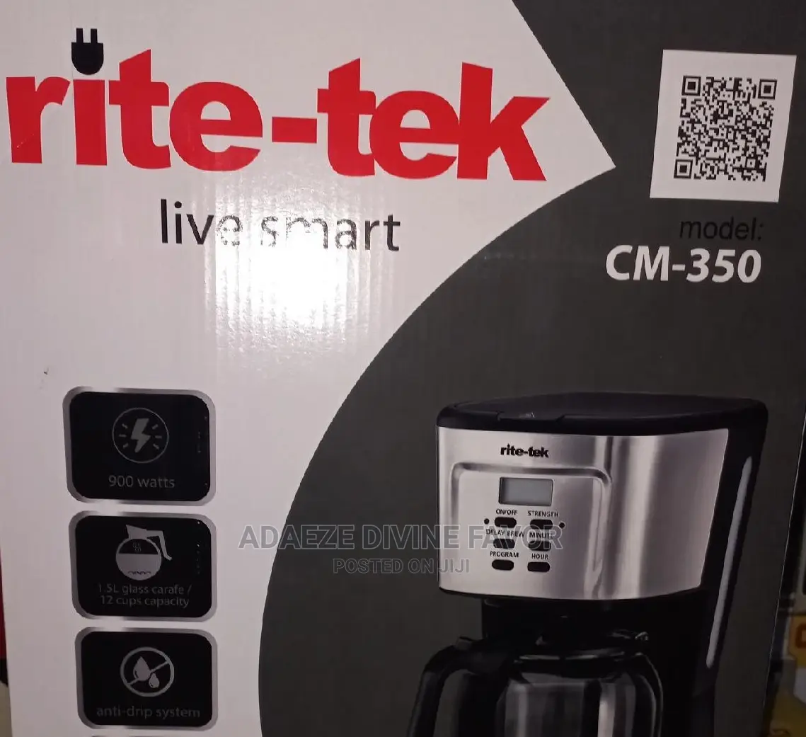 New Rite-Tek Live Smart CM-350 Coffee Maker