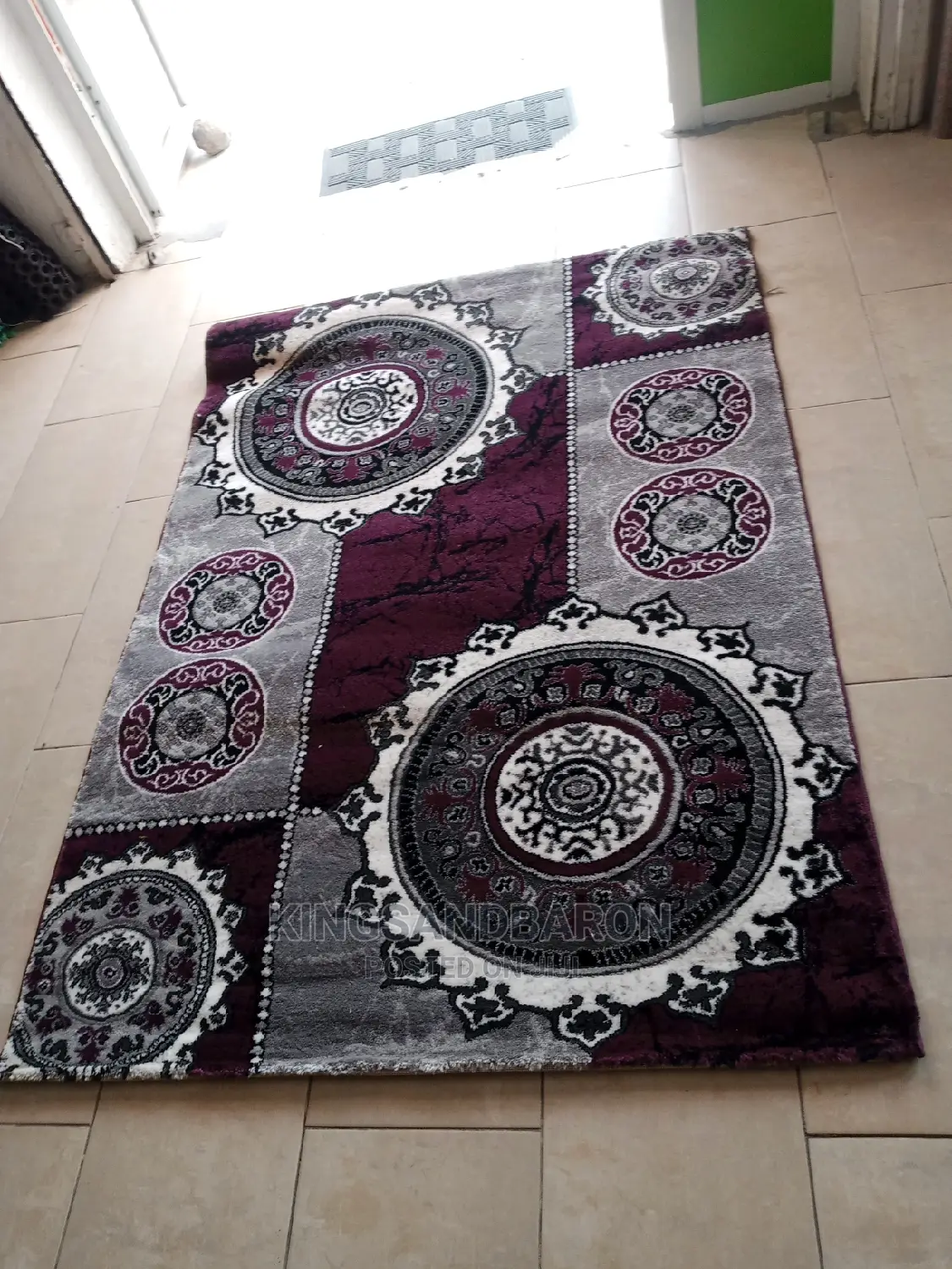 5*7 Crystal Velvet Center Rug Available