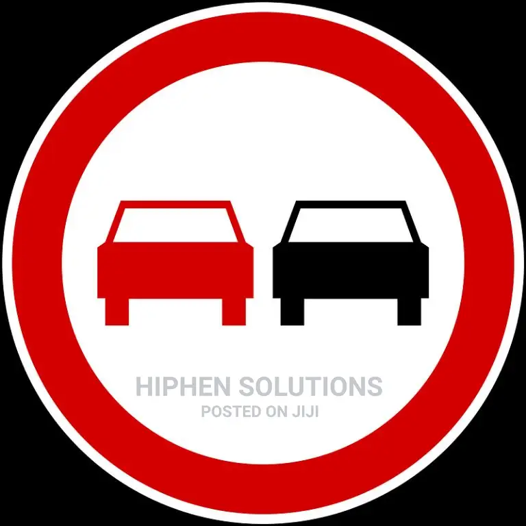 Portable No Overtaking All Vehicles Road Sign