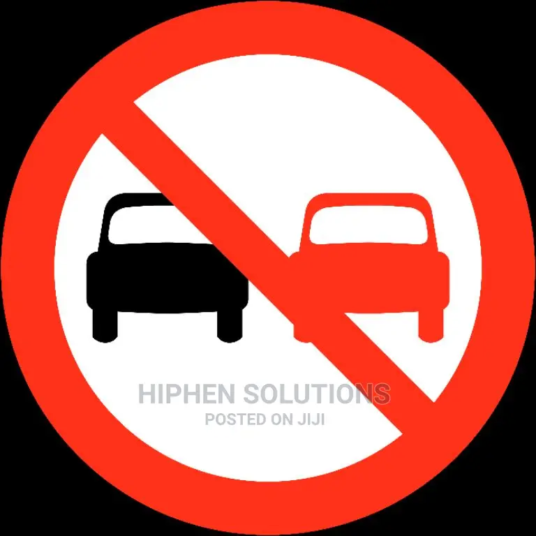Traffic Sign Car Warning Sign Overtaking