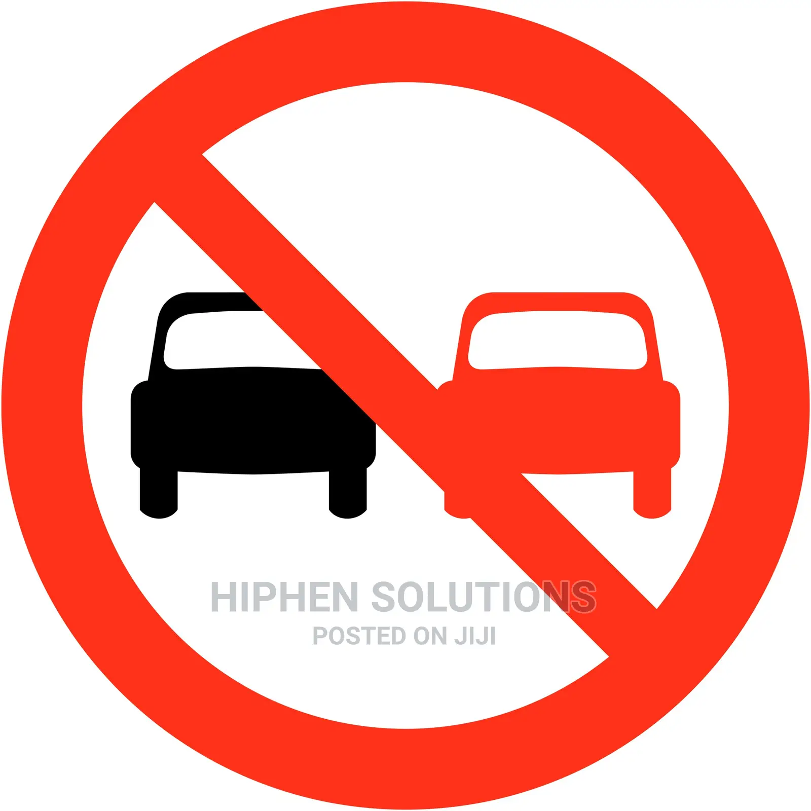 Overtaking Warning Sign
