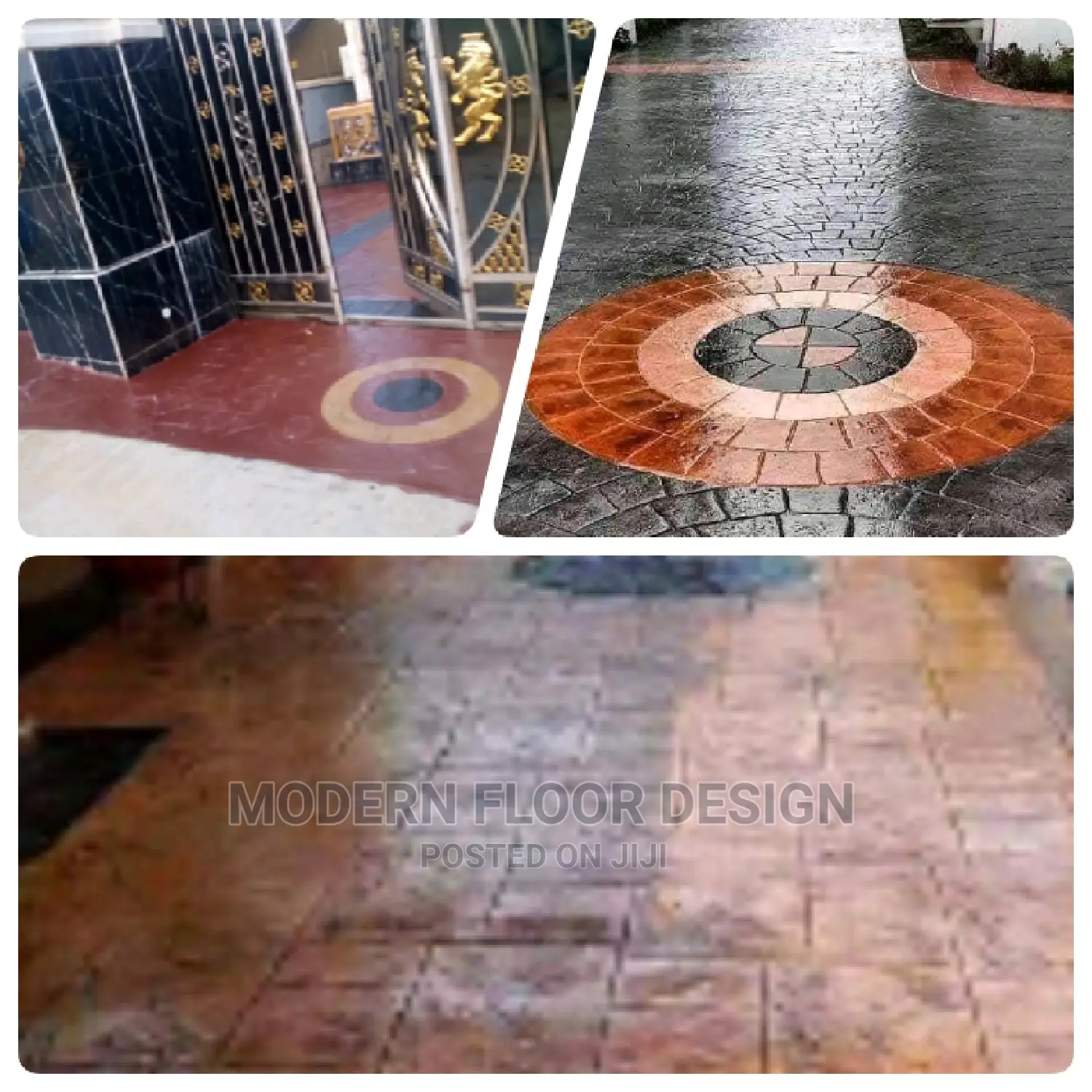 Up Diamond Modern Stamps Floor