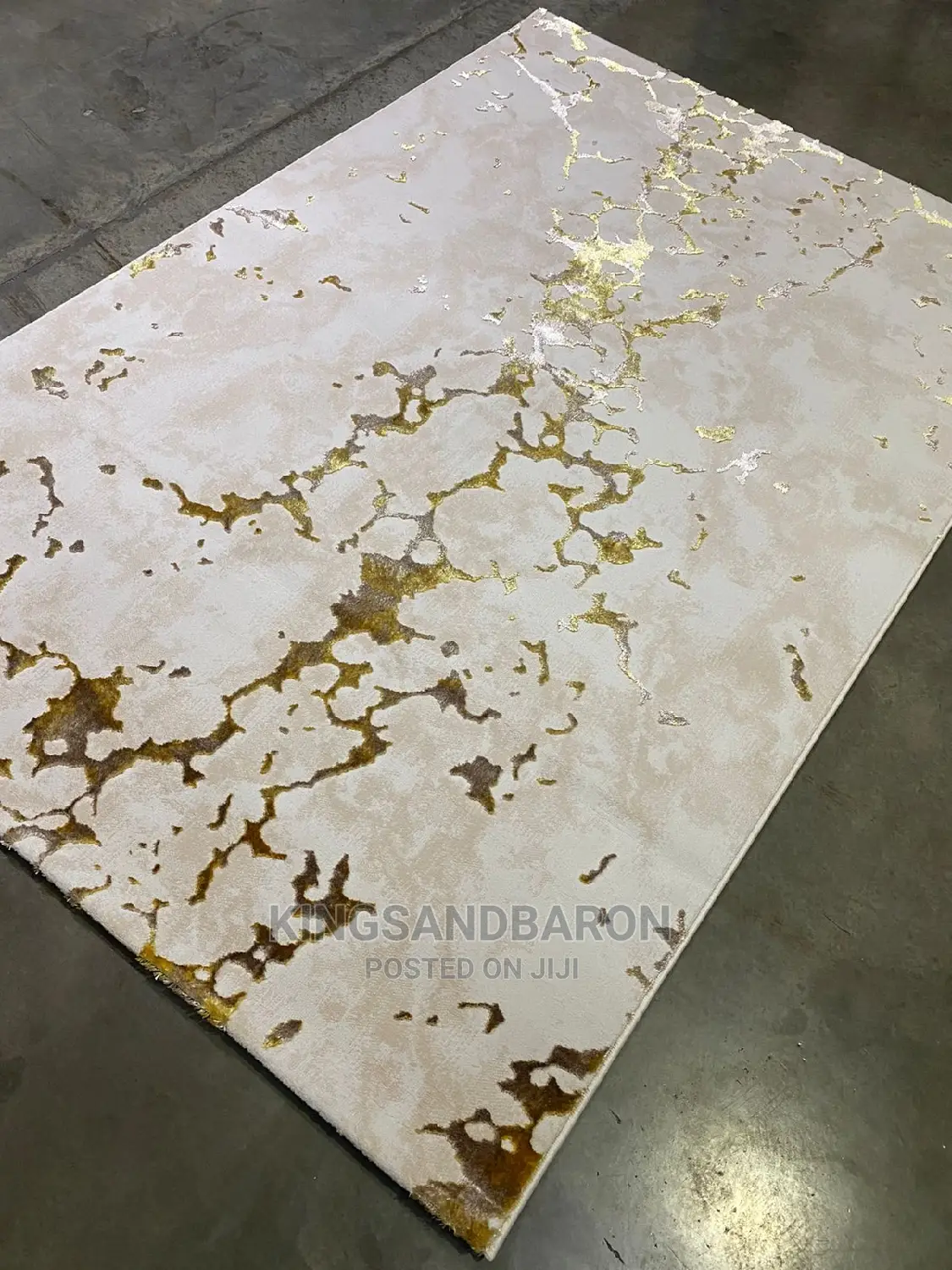 5*7fts Gold and Cream Turkey Rug(3*5,4*6,7*10,8*11)