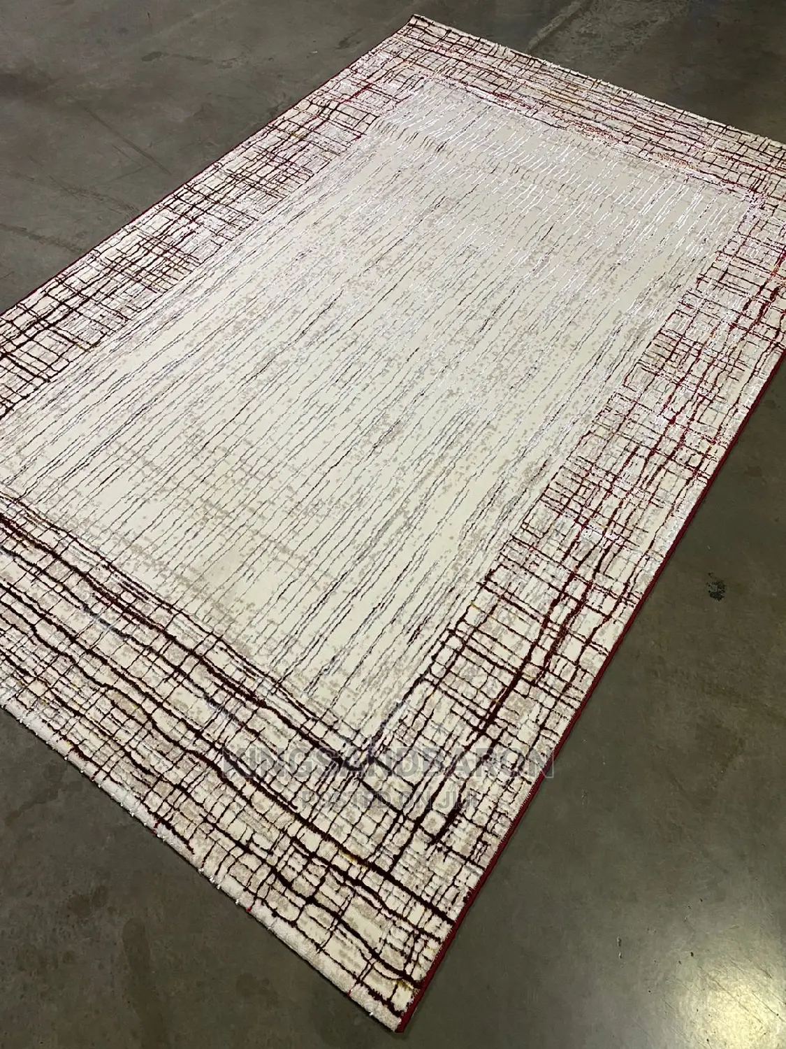 5*7fts Cream and Wine Turkey Rug(3*5,4*6,7*10,8*11)