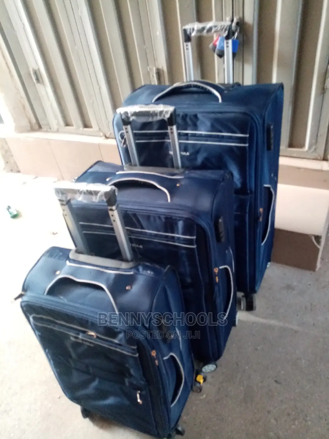 Set of 3 Blue Swiss Polo Traveling Luggage Boxes