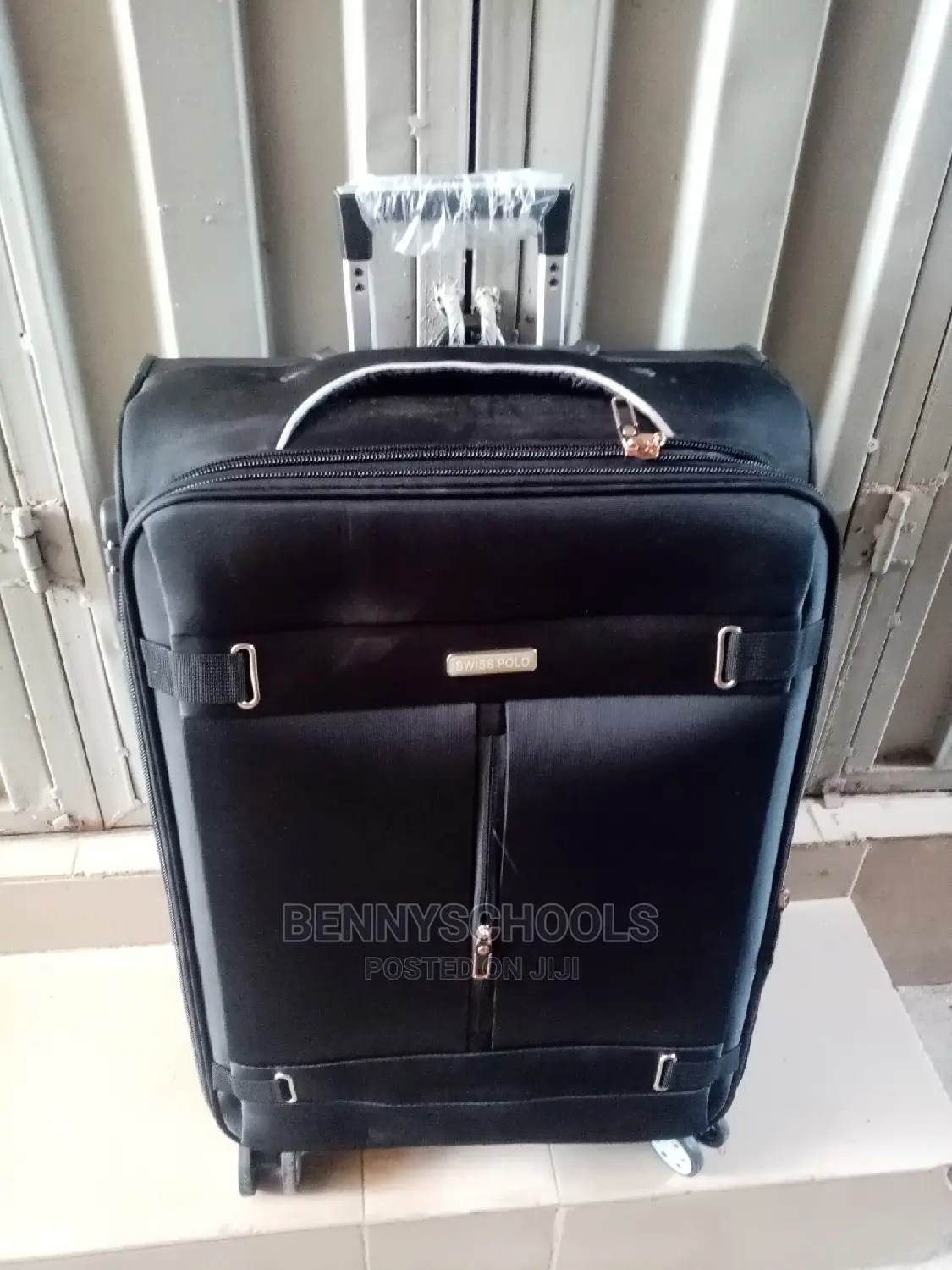 Medium Black Swiss Polo Traveling Luggage Box