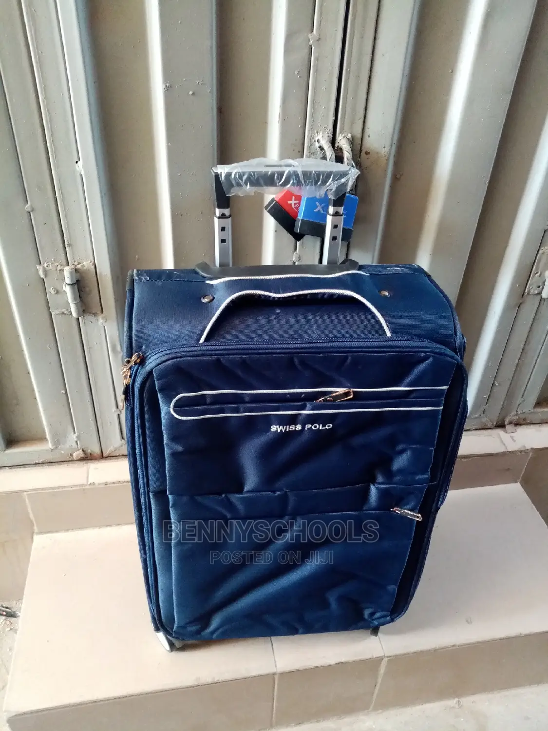 Small Blue Swiss Polo Traveling Luggage Box