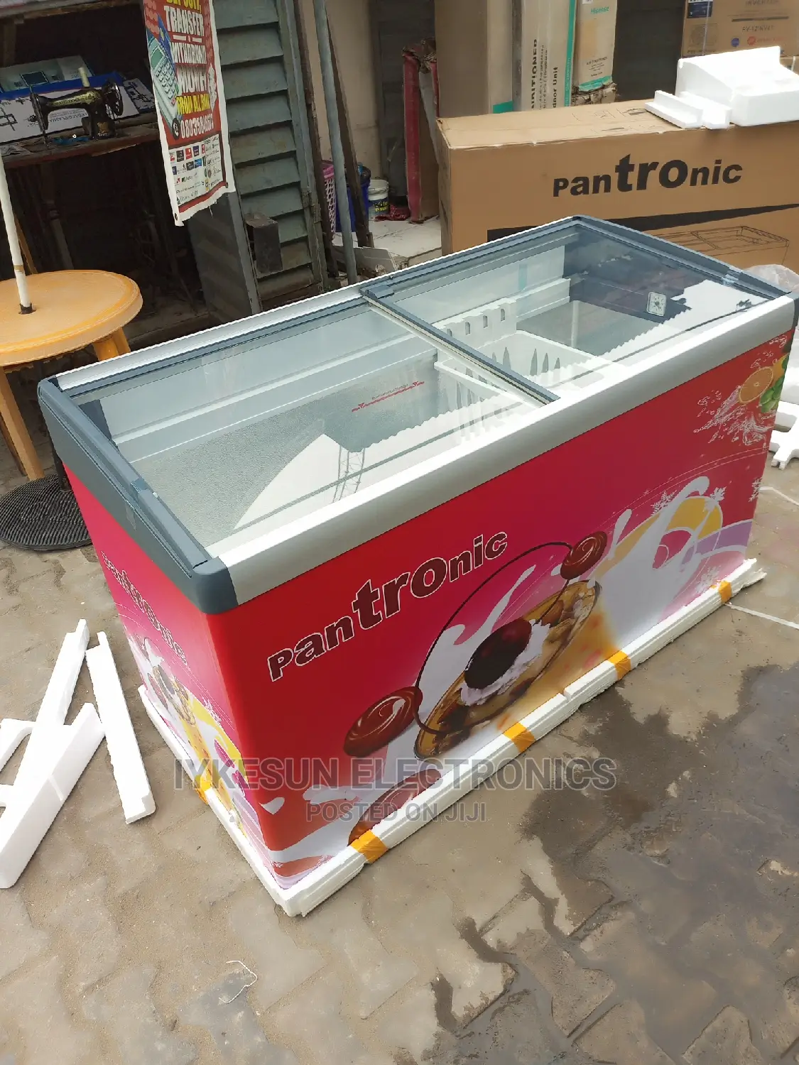 Original Pantronic Showcase Glass Freezer 400litters Etc.