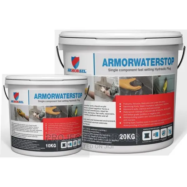 Armorwaterstop - Water Plug - Hydraulic Cement