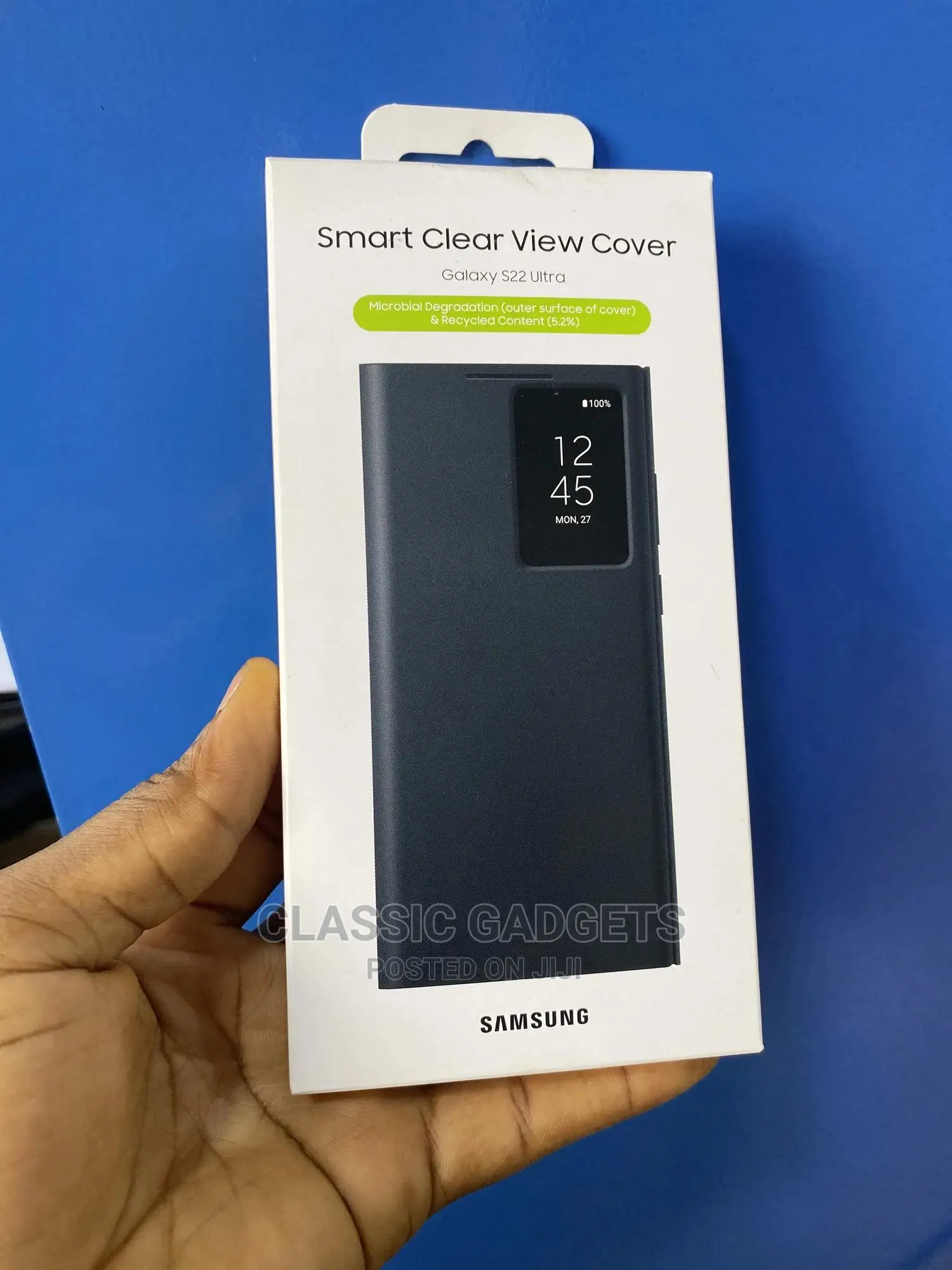 Smart Clear View Flip Case for Galaxy S22 Ultra