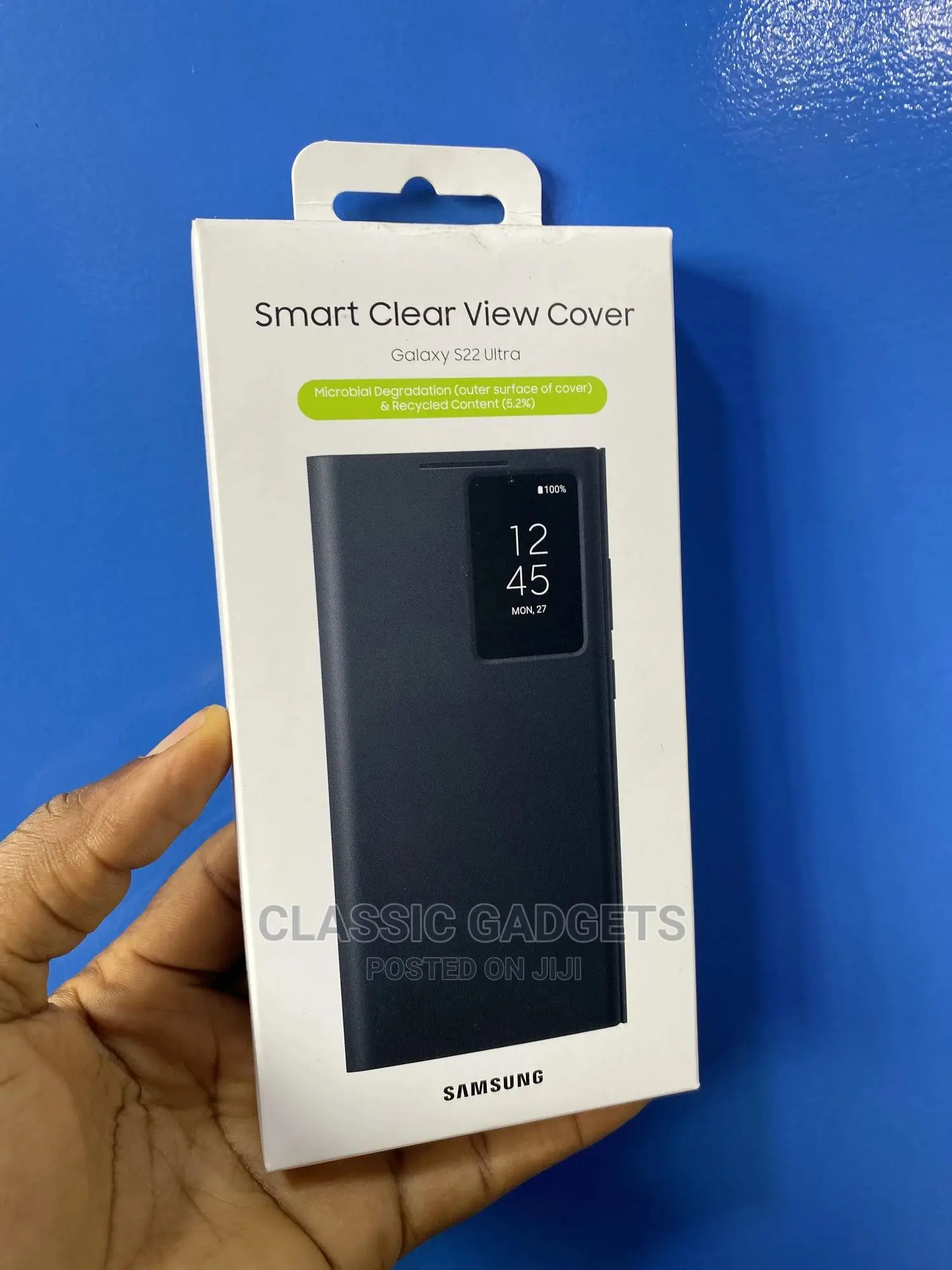 Smart Clear View Flip Case for Galaxy S22 Ultra
