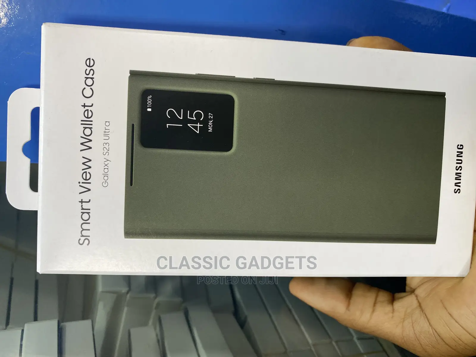 Smart Clear View Flip Cover for Galaxy S23 Ultra