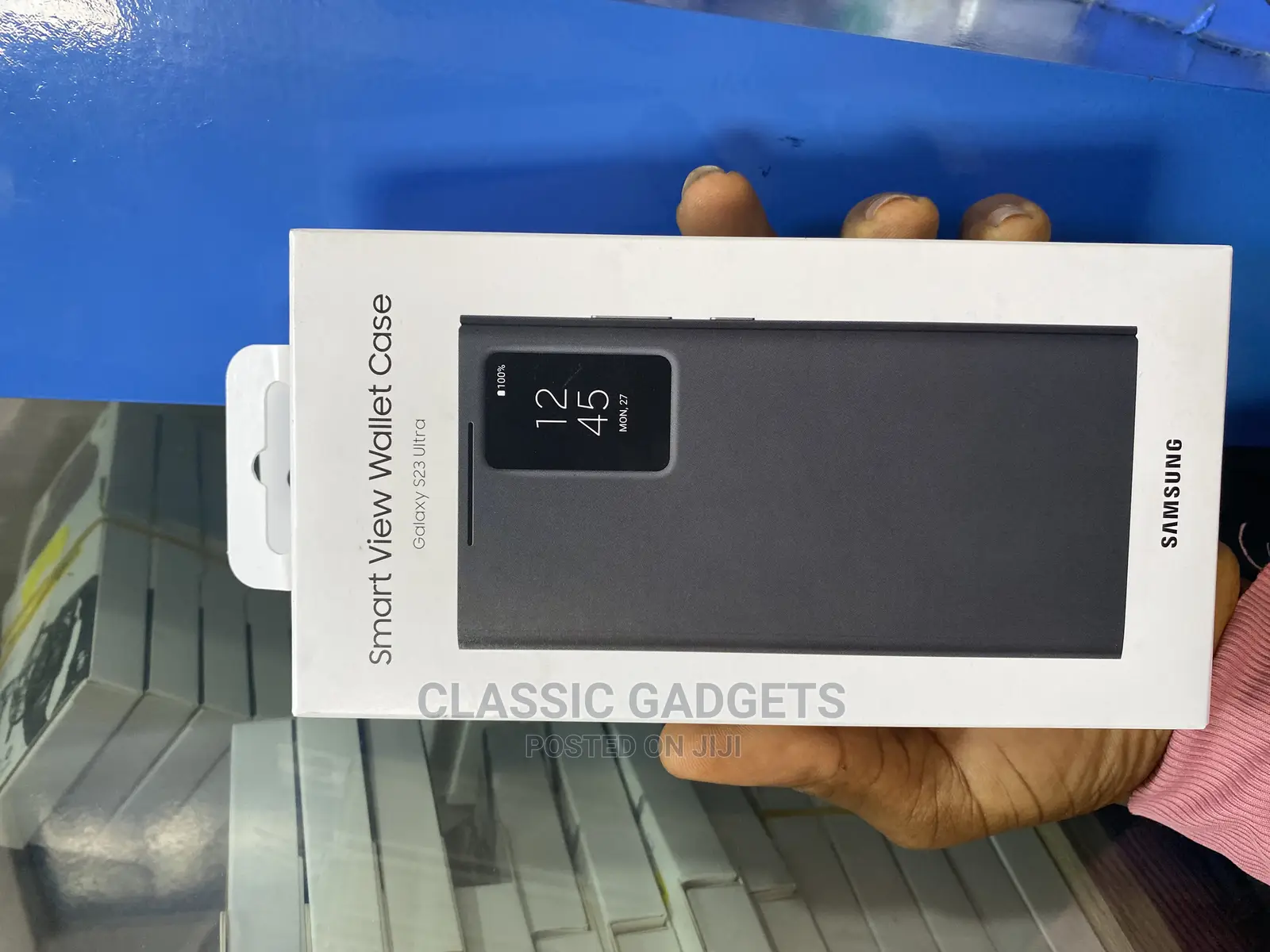 Smart Clear View Flip Cover for Galaxy S23 Ultra