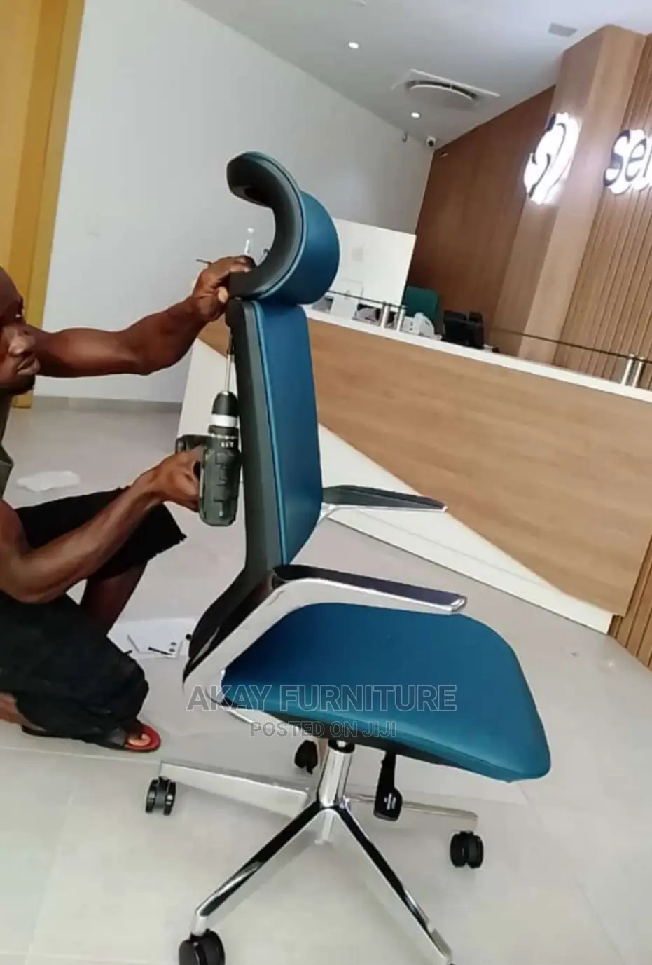 Blue Ergonomic Office Chair