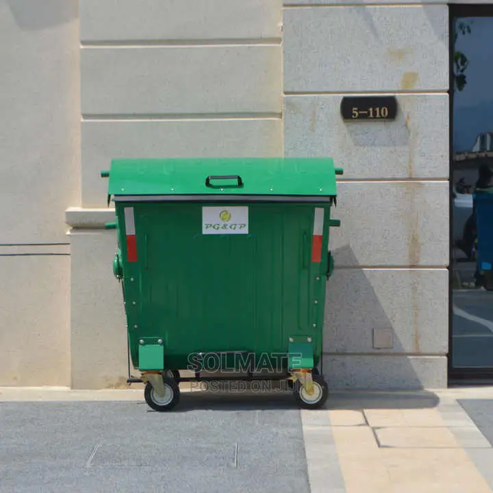 1100 Litres Galvalnised Metallic Wheelie Garbage Bins
