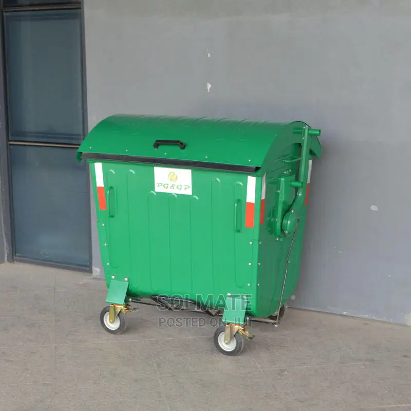 1100 Litres Galvalnised Metallic Wheelie Garbage Bins