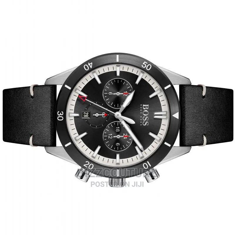 Original HUGO BOSS Leather Strap Watch Available in Store