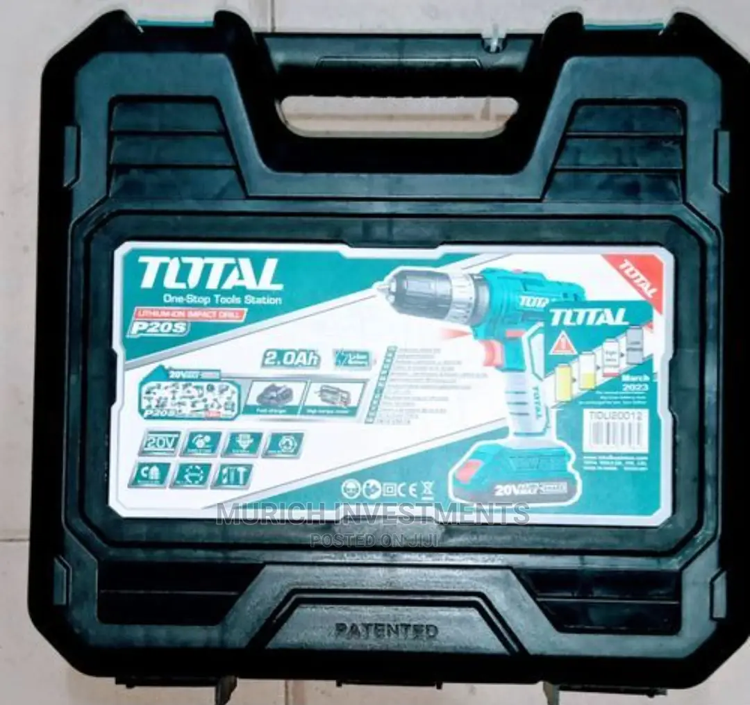 Total 20V 2pcs Battery Impact Drill Machine 45nm