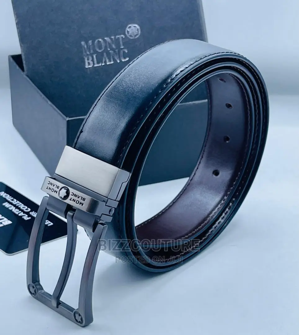 Original MONT BLANC Leather Belt Available in Store