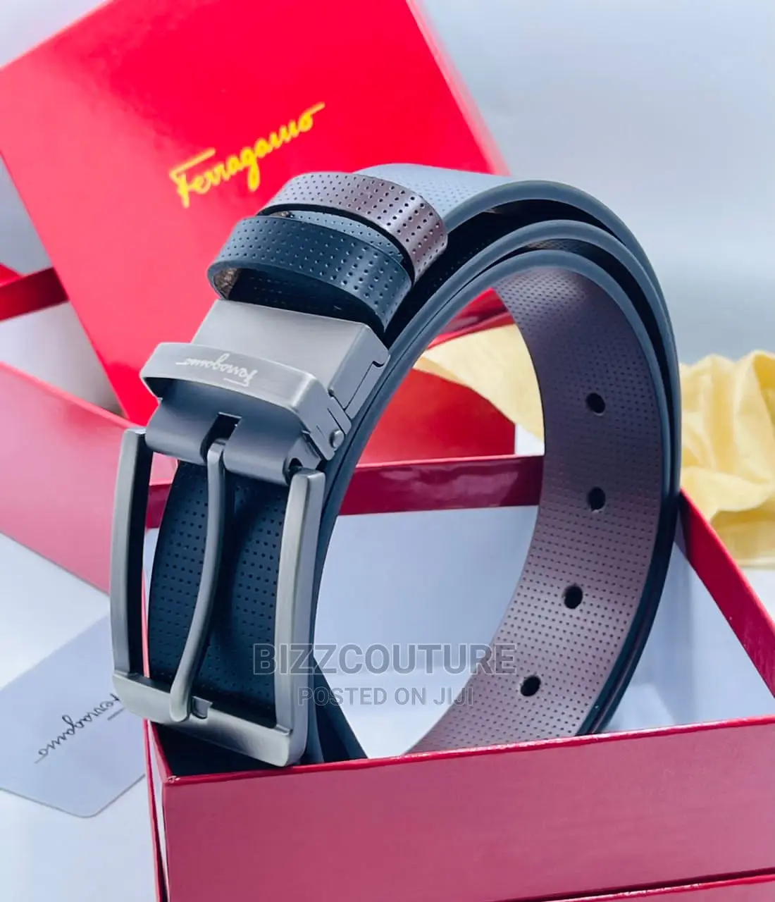 Original SALVATORE FERRAGAMO Leather Belts Available Instore