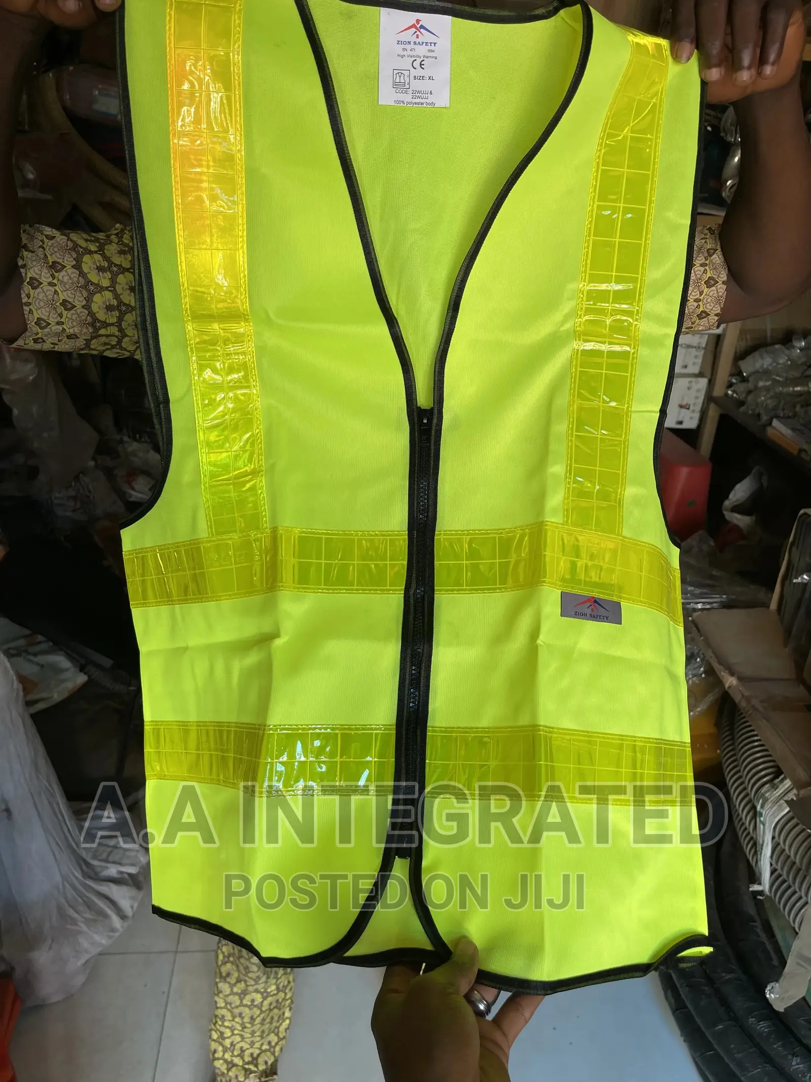 Reflective Jacket Lemon With Zip