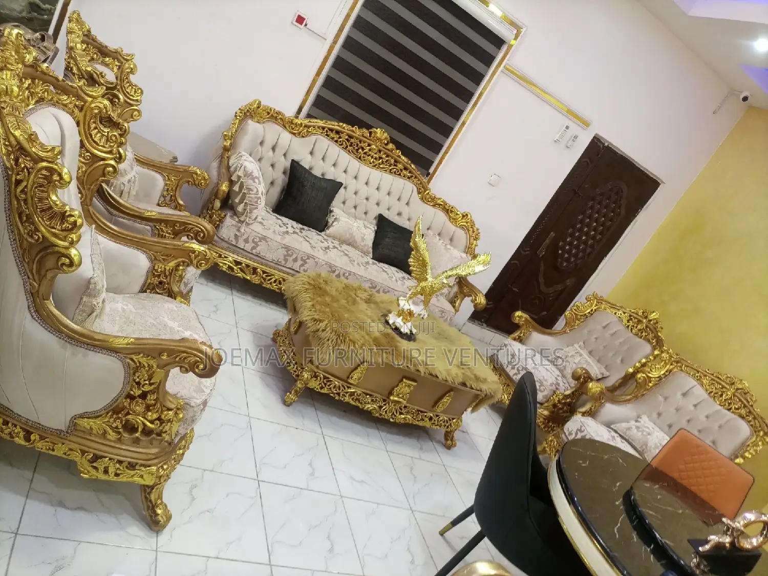 Quality 8 Seater Living Room Fabric Made Royal Sofa Chair. 