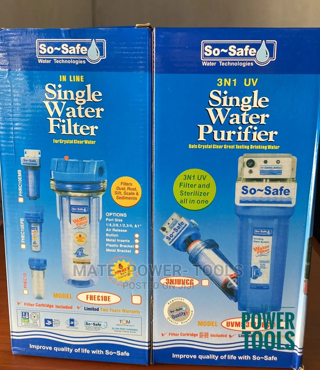 So-Safe in-Line Single Water Filter Housing Transparent 10"