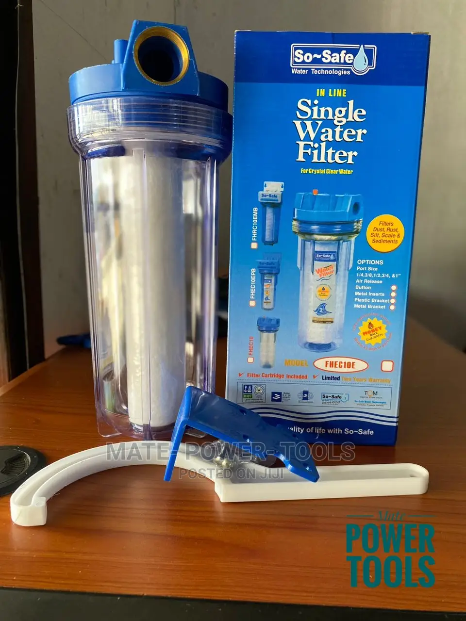 So-Safe in-Line Single Water Filter Housing Transparent 10"
