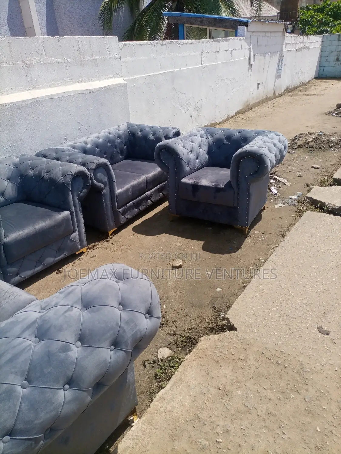Luxury 7 Seater Living Room Fabric Made Royal Sofa Chair.