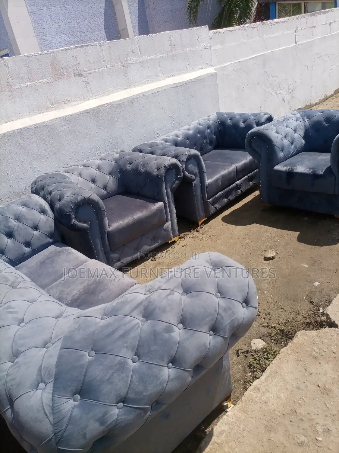 Luxury 7 Seater Living Room Fabric Made Royal Sofa Chair.