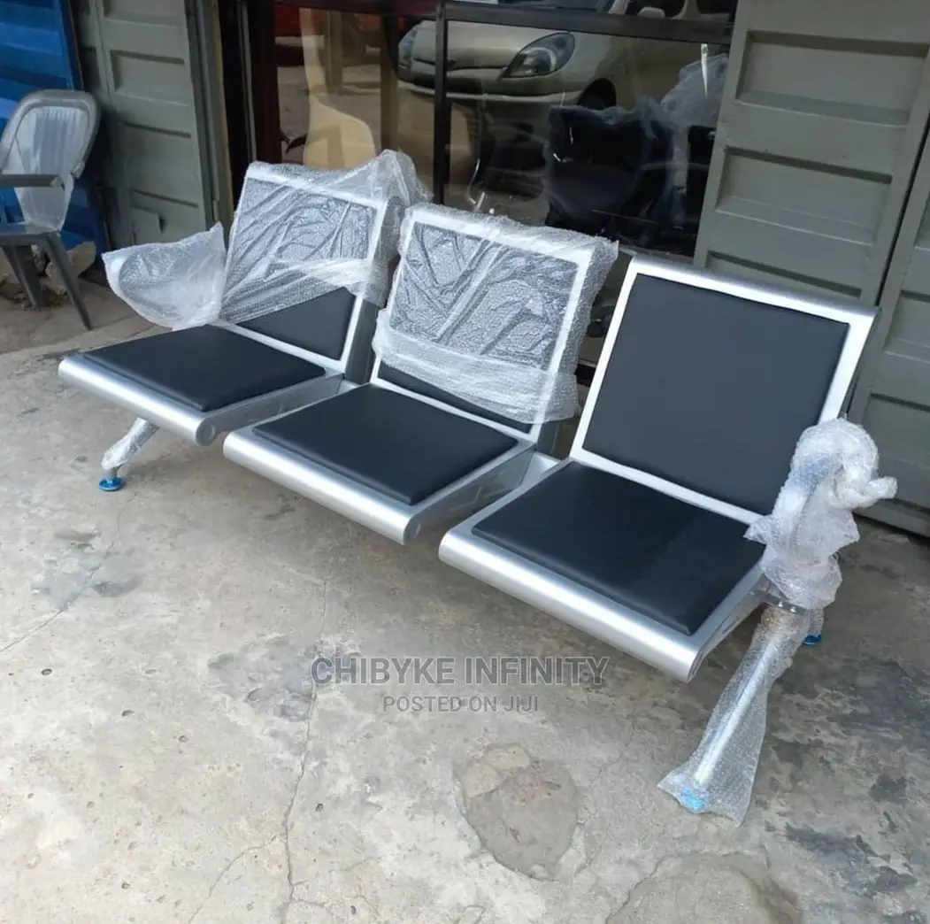 3 Seater STAINLESS STEEL BENCH With Leath Cushion BRAND NEW