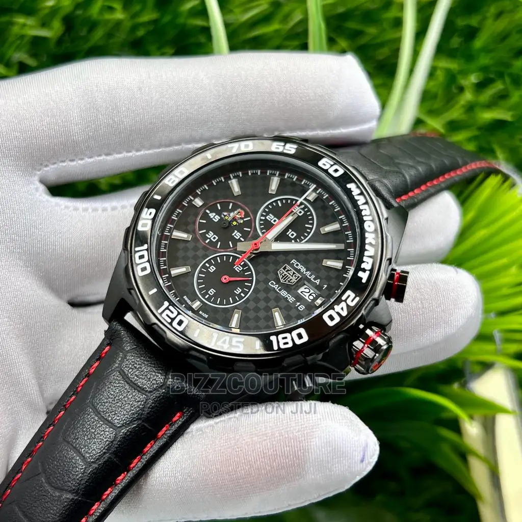 Original TAG HEUER Leather Strap Watch Available in Store