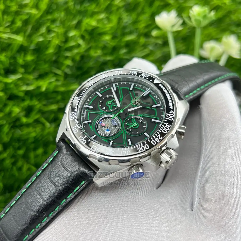 Original TAG HEUER Leather Strap Watch Available in Store