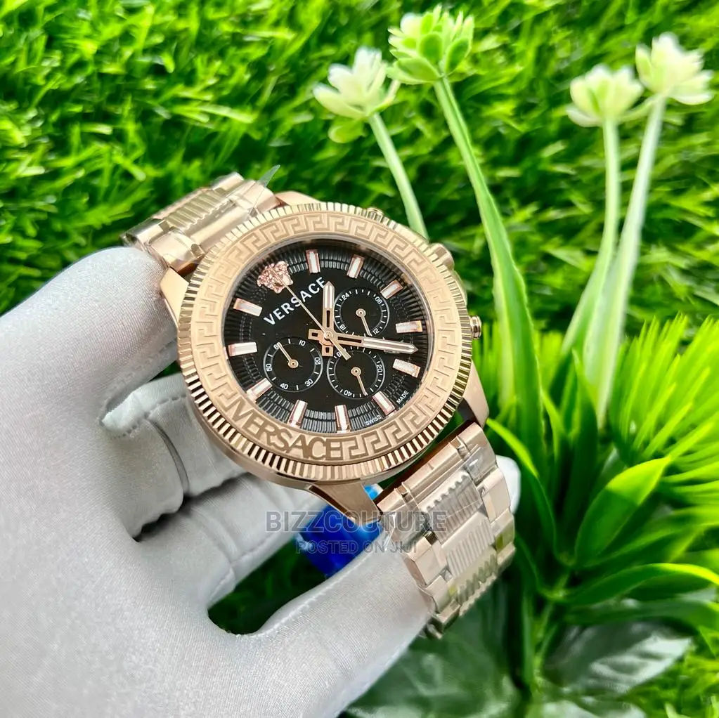 Original VERSACE Gold Chsin Watch Available in Store