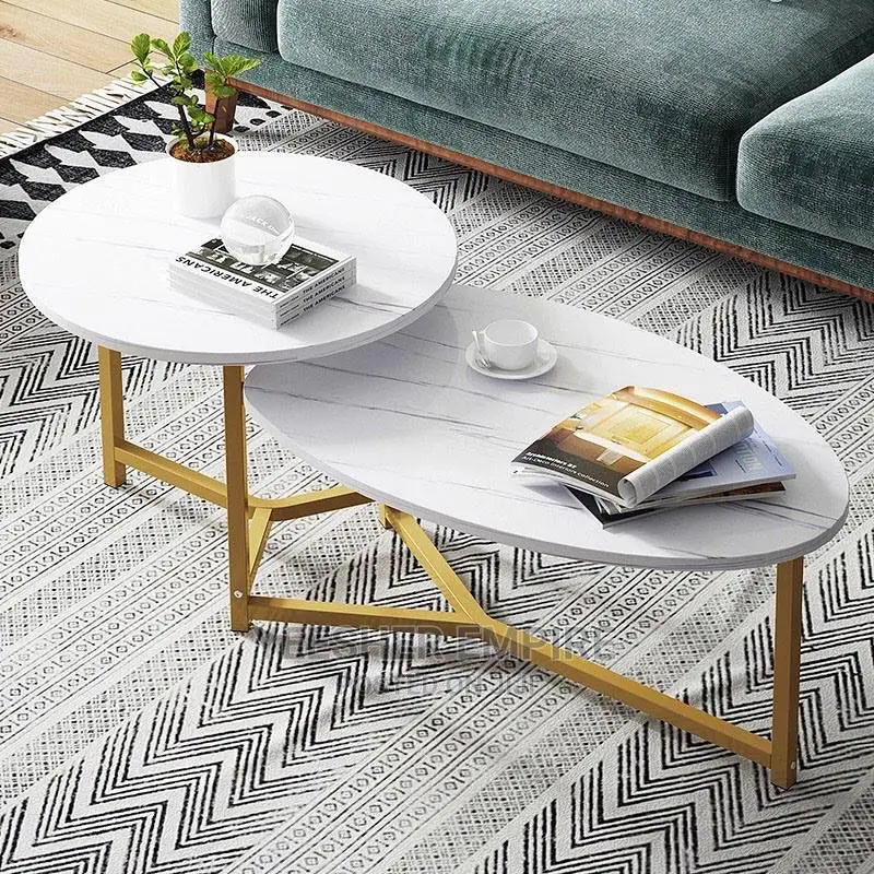 2in1 Faux Marble Center Table